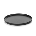 Set de 6 adelie assiette plate 24cm noir effet fonte